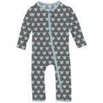 KK Coverall w/zip Pewter Furry Friends
