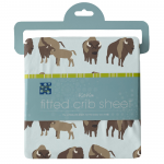 KK Fitted Crib Sheet Fresh Air Bison