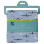 KK Fitted Crib Sheet Pond Airplanes