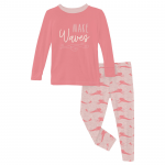 KK L/S Graphic Tee Pajama Set Baby Rose Mermaid