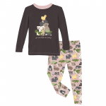 KK L/S Graphic Tee pajama set Baby Rose Too Many Stuffies