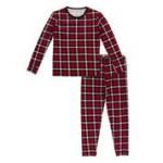 KK L/S Pajama Set Crimson 2020 Holiday Plaid