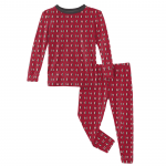 KK L/S Pajama Set Crimson Penguins