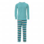KK Men's L/S Pajama Set Ice Multi Stripe