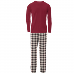 KK Men's L/S Pajama Set Midnight Holiday Plaid