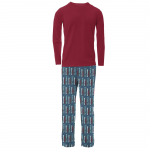 KK Men's L/S Pajama Set Twilight Skis