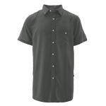KK Men's Solid Short Sleeve Woven Shirt (Stone)