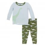 KK Pajama Set L/S Moss Goodnight Dinosaur