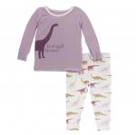 KK Pajama Set L/S Natural Goodnight Dinosaur