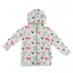 KK Print Quilted Jacket w/Sherpa-lined hood Natural Farm Animals/Natural Apples