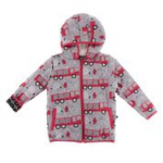 KK Print Quilted Jacket with Sherpa Lined Hood Feather Firefighter/Midnight Infrastructure