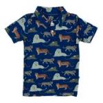 KK Print S/S Polo Shirt Flag Blue Big Cats