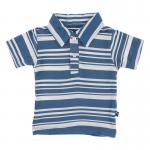 KK Print Short Sleeve Polo Fishing Stripe