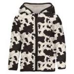 KK Quilted Jacket w/sherpa-lined Hood Cow Print/Midnight