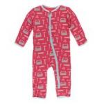 KK Ruffle Coverall w/zip  Flag Red Construction