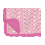 KK Ruffle Toddler Blanket Prancing Unicorn