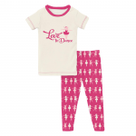 KK S/S Graphic Tee Pajama Set Calypso Ballerina
