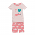 KK S/S Graphic Tee Pajama Set w/ Shorts  Strawberry Sharky