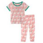 KK S/S Pajama Set Strawberry Forest Rabbit