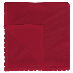 KK Solid Knitted Toddler Blanket Crimson