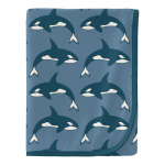 KK Swaddle Blanket Parisian Blue Orca