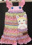 Millie Jay Multi Color Applique Rabbit Romper # 02