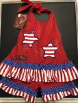 Millie Jay Nautical Halter swing top  w/ shorts Red  2 Stars