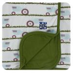 Stroller Blanket Natural Tractor and Grass