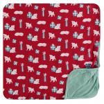 Toddler Blanket Crimson Puppies and Presents